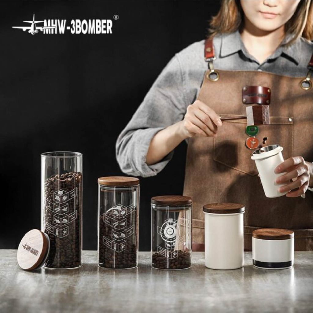 MHW-3BOMBER Glass Sealed Canister กระปุกเก็บเมล็ดกาแฟ กระปุกเก็บอาหาร