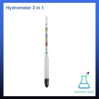 เครื่องวัดแอลกอฮอล์ วัดปริมาณน้ำตาล ความถ่วงจำเพาะ ไฮโดรมิเตอร์ hydrometer 3 in 1 วัดแอลกอฮอล์(ABV) น้ำตา(BRIX) ความถ่วง