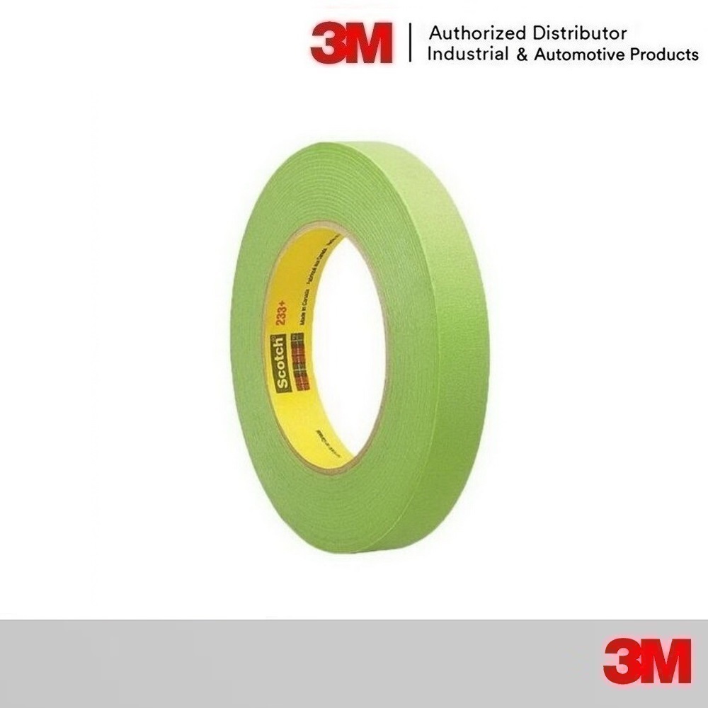 3M 233+ 18, 24 มม. กระดาษกาวย่นสีเขียว สำหรับงานรถยนต์