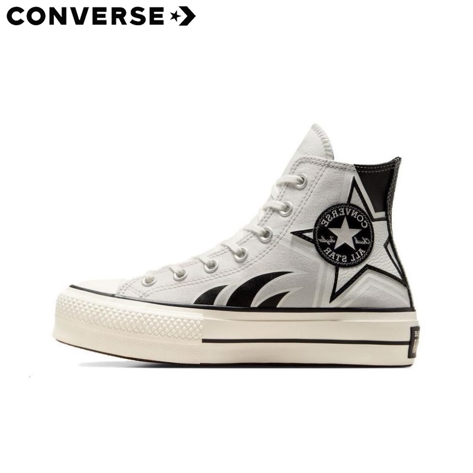 Converse Chuck Taylor All Star Lift Platform Moto คอนเวิร์ส รองเท้าผ้าใบทรงสูง ผู้ชาย ผู้หญิง UNISEX A08005C