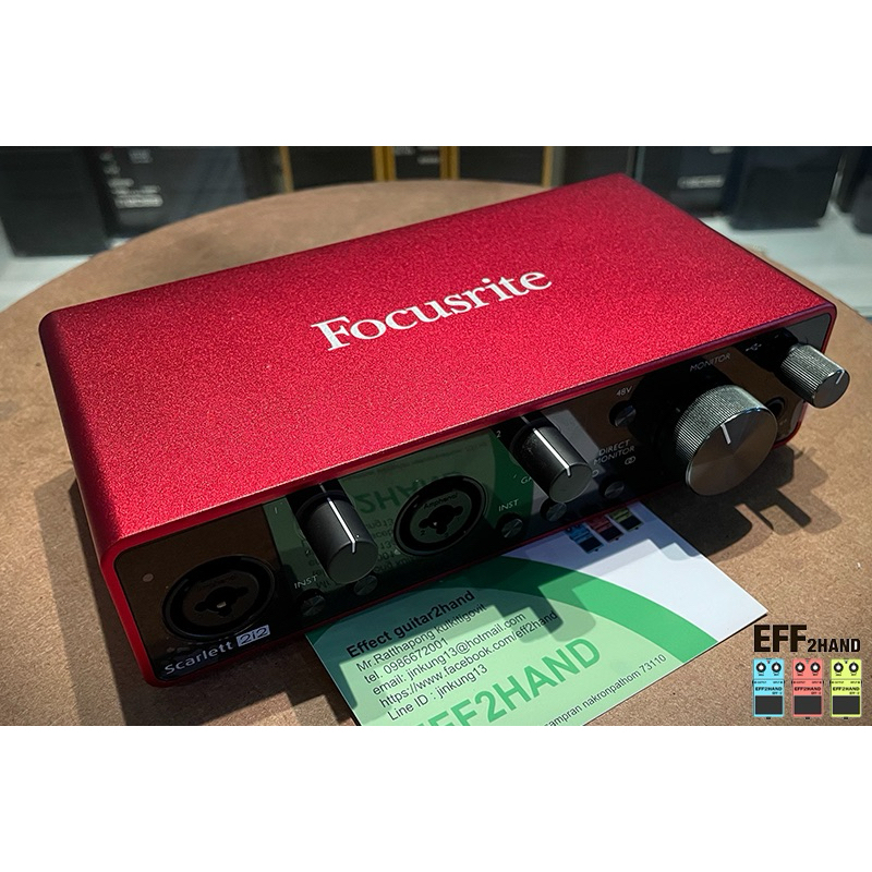 🎉เอฟเฟคกีต้าร์มือสอง🎉 (จัดส่งทันที) 🎸 focusrite scarlett 2i2 studio 3rd gen  🥁