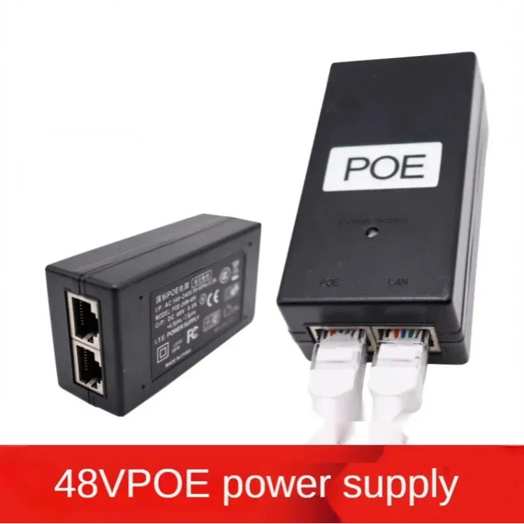 POE Power Over Ethernet Adapter 48V 0.5A , 48V 1A 24W Desktop POE Power Injector Ethernet Adapter Su