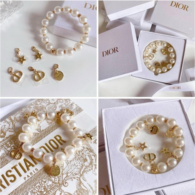 Dior สร้อยข้อมือมุกจากการเอาตัวชาร์ม Dior มา DIY