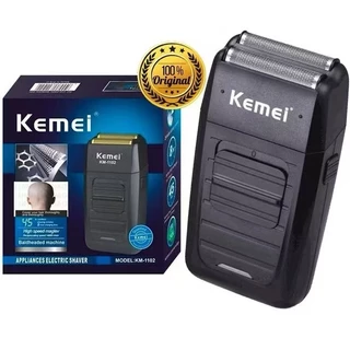 Kemei เครื่องโกนหนวดเคราแบบชาร์จไร้สายสําหรับผู้ชาย Km-1102