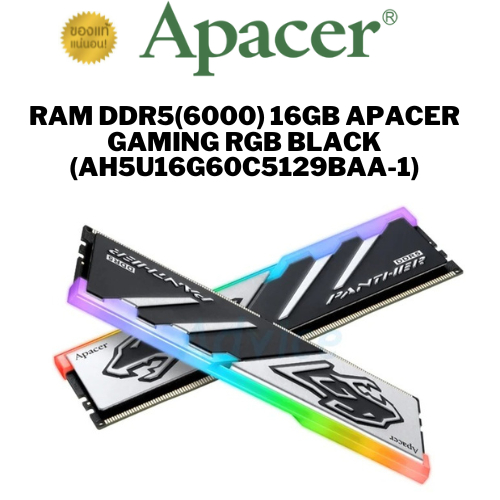 RAM 16GB  DDR5(6000) APACER GAMING RGB BLACK (AH5U16G60C5129BAA-1)