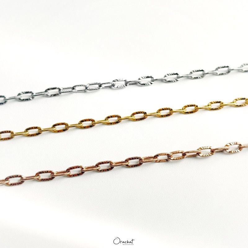 Kimber chain 14k bracelet. (สร้อยข้อมือโซ่ ตังเรือนสแตนเลสใส่ลุยได้ไม่ต้องระวัง ไม่ลอกไม่ดำ)