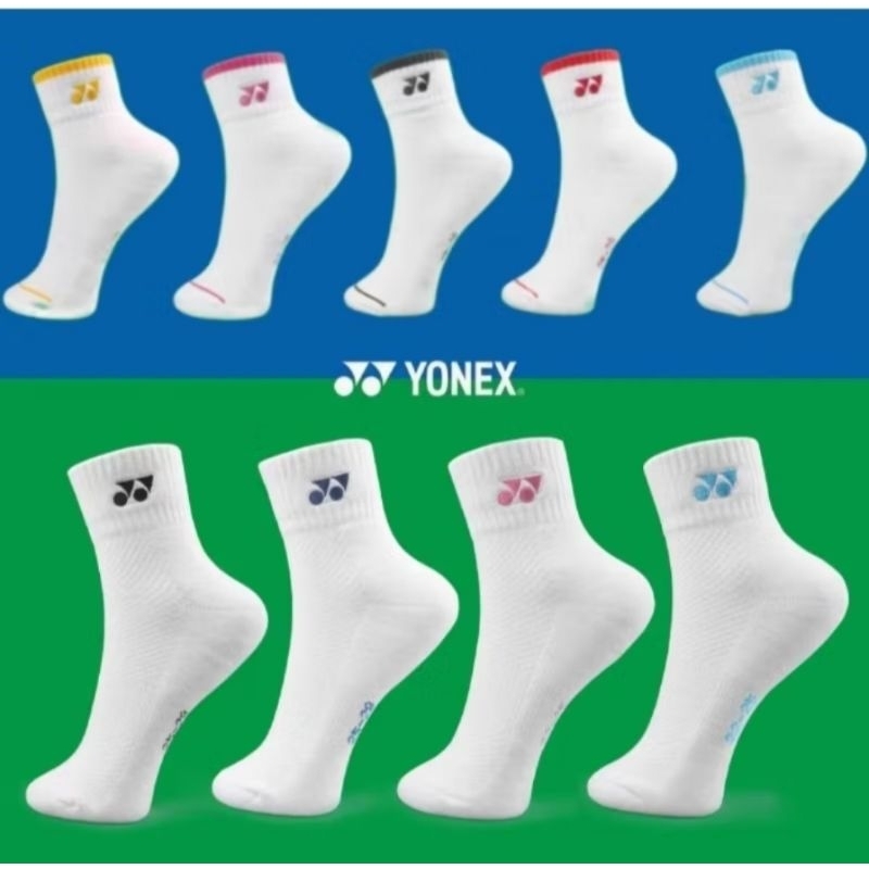 🛒(พร้อมส่ง) YONEX 3D ERGO SOCKS LOGO COLOR ถุงเท้าแบดมินตัน (ข้อกลาง)