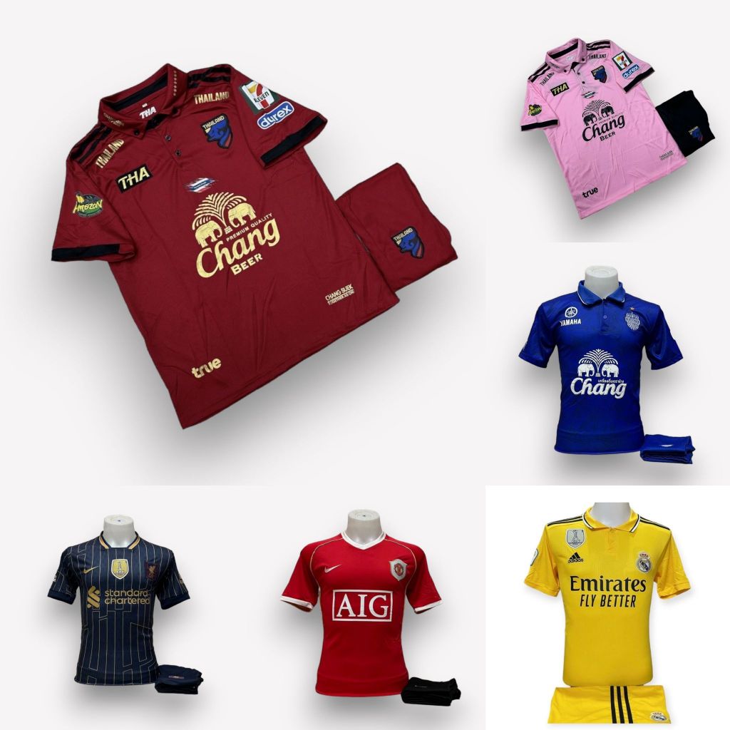 ลดล้างสต็อก ชุดกีฬา ชุดฟุตบอล เสื้อพร้อมกางเกงเป็นชุด ใส่ได้ทั้งหญิงและชาย รวมชุดกีฬาตัวใหม่
