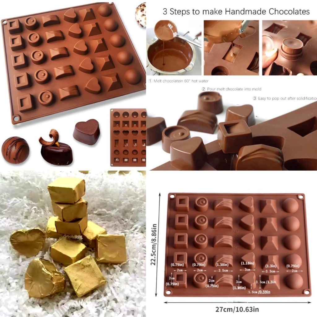 พิมพ์ช็อคโกแลต บาร์ ซิลิโคน 8 แบบ Chocolate Bar Mold Dubai Chocolate ทำวุ้น ตกแต่งเค้ก สบู่ เจลลี่ บ