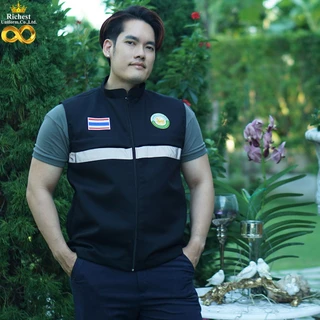 เสื้อกั๊กสีดำ กรมส่งเสริมการปกครองท้องถิ่น งาน 6 กระเป๋า ❤️❤️❤️
