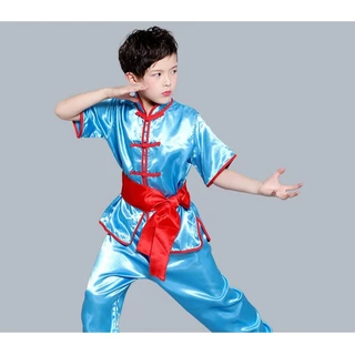 เด็กแผนจีนกังฟูสูทสำหรับเด็ก (มี 4 สี เหลือง/แดง/ขาว/ฟ้า) รุ่น MM035-MM060