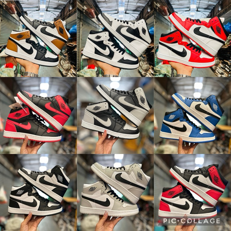 รองเท้าผ้าใบไนกี้ จอแดน แบบหนังสินค้าพร้อมส่งผู้หญิงและผู้ชาย สินค้าพร้อมกล่อง)