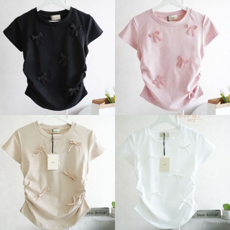 [NEW]IVORY-ผ้ายูนิโคล่ รุ่นแต่งเพชรและแต่งโบว์ แพทเทลสวยน่ารักสุดๆ