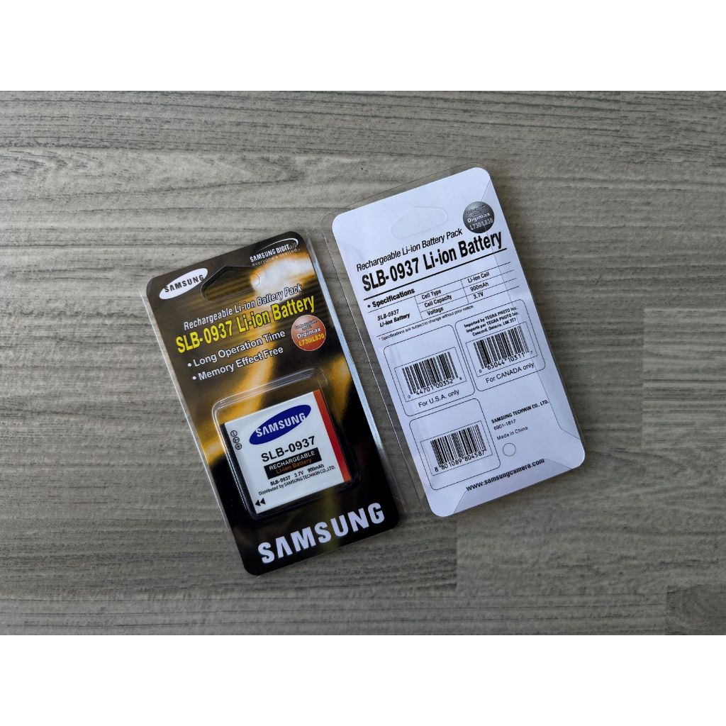 🔥ส่งจากไทย🔥 แบตเตอรี่กล้อง Samsung รุ่น SLB-0937 ของใหม่ พร้อมแพ็คเกจ