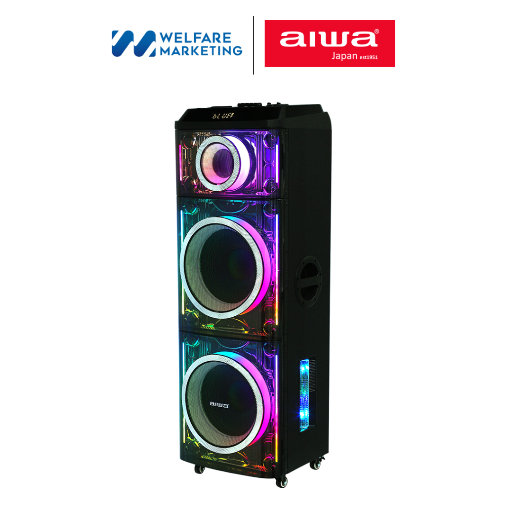 [ผ่อน 0%] AIWA AW-X2121DSP PRO Party Speaker ลำโพงบลูทูธปาร์ตี้