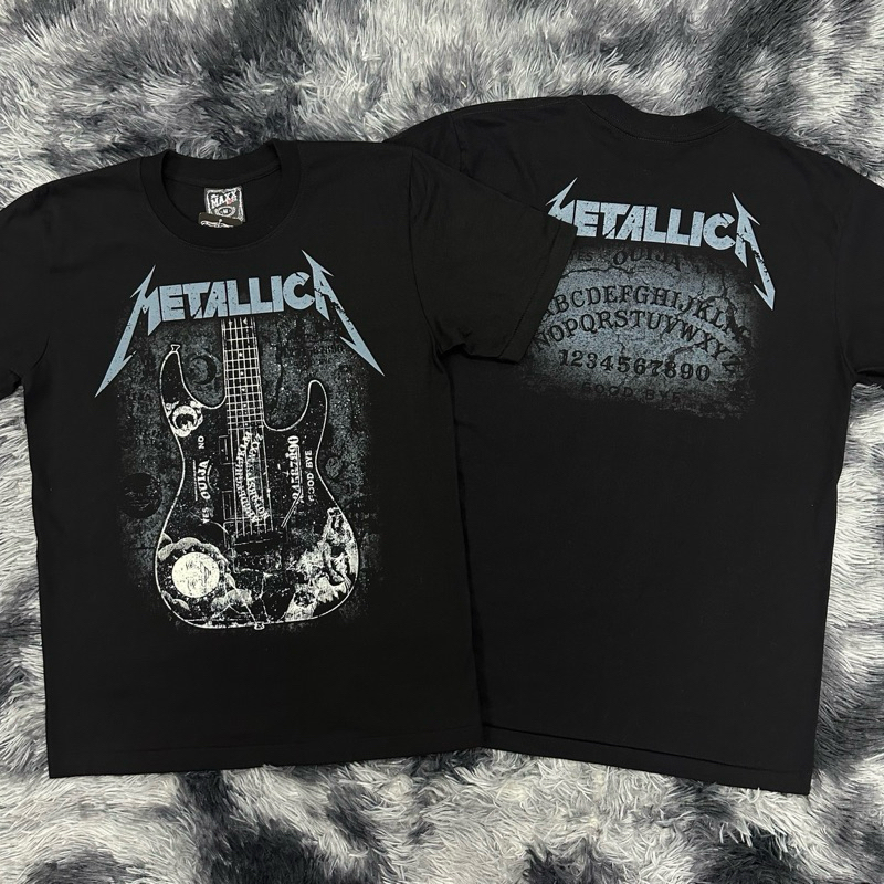 เสื้อยืด Metarica กีตาร์เทา ป้ายThemaxx ผ้าคอตตอน 100