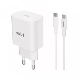 อะแดปเตอร์ QPLUS Wall Charger 1 USB-C 20W พร้อมสายชาร์จ USB-C to USB-C 1 เมตร by Banana IT
