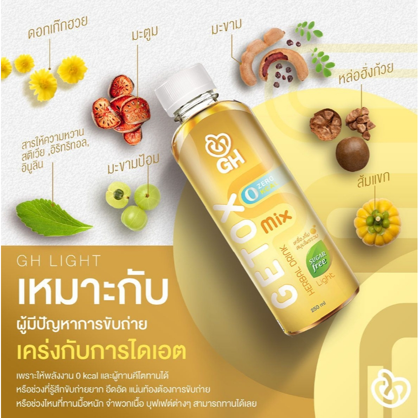 GH Detox เครื่องดื่มสมุนไพรดีท็อกซ์ ไร้น้ำตาล - รูปที่ 2