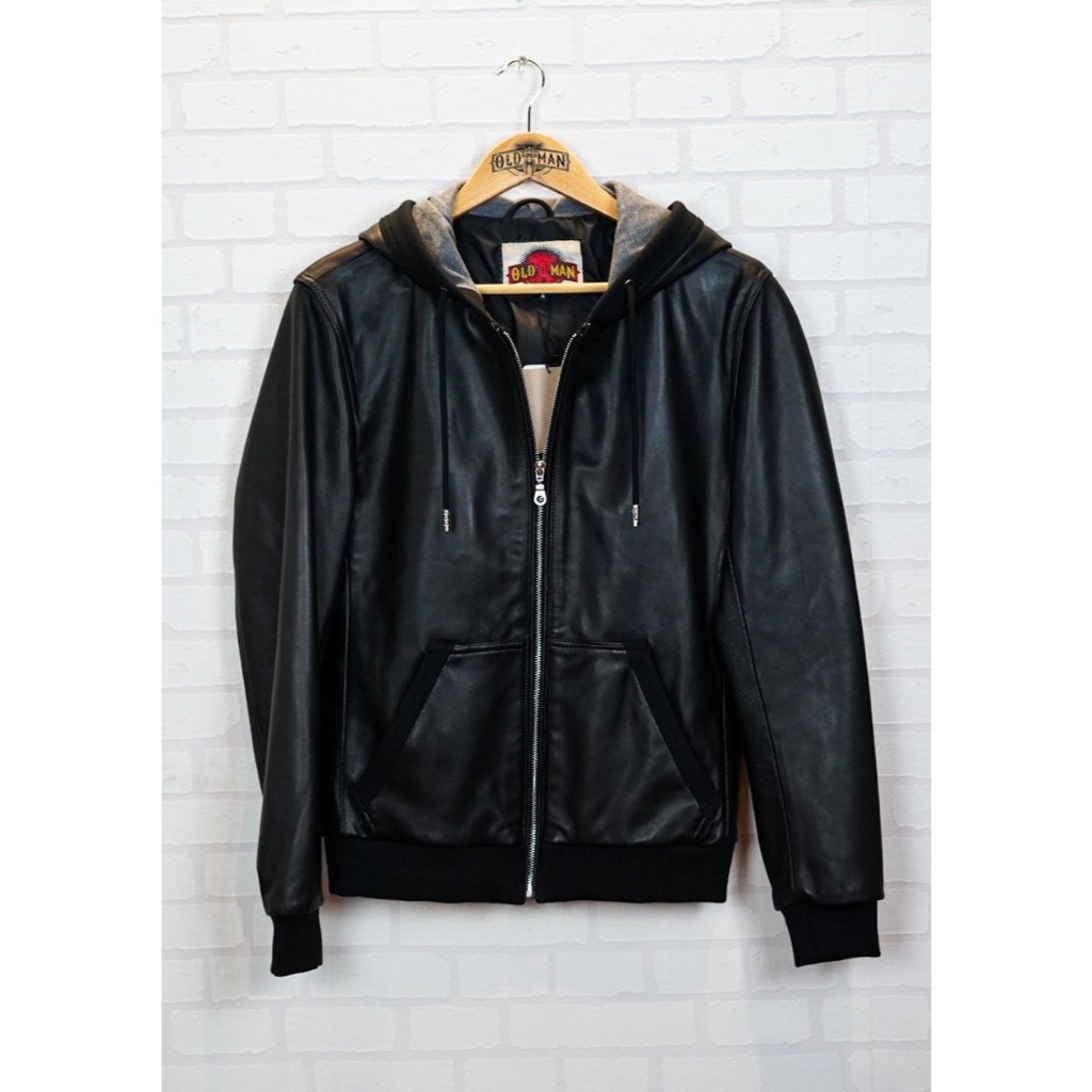 เสื้อหนังแกะแท้ เสื้อแจ็คเก็ตหนังแกะแท้ เสื้อหนังแท้ มีฮู้ด รุ่น P.Walker jacket แบรนด์ Oldman แท้10