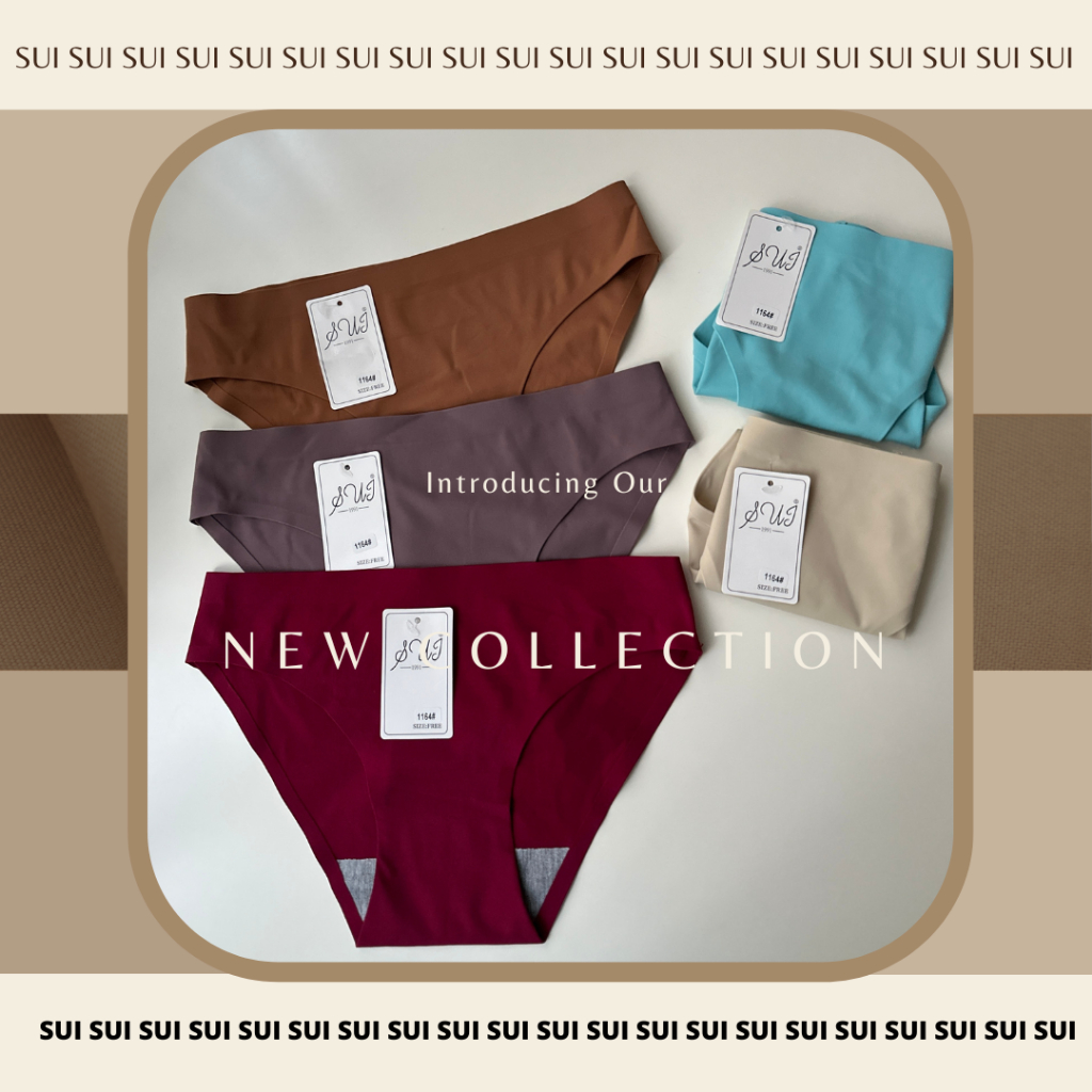 กางเกงในไร้ขอบ (1164) สำหรับผู้หญิง ไร้รอยต่อ ไร้ตะเข็บ ผ้านิ่ม ระบายอากาศได้ดี ยืดหยุ่น สีพื้น หลากสีใส่สบาย ส่งไว