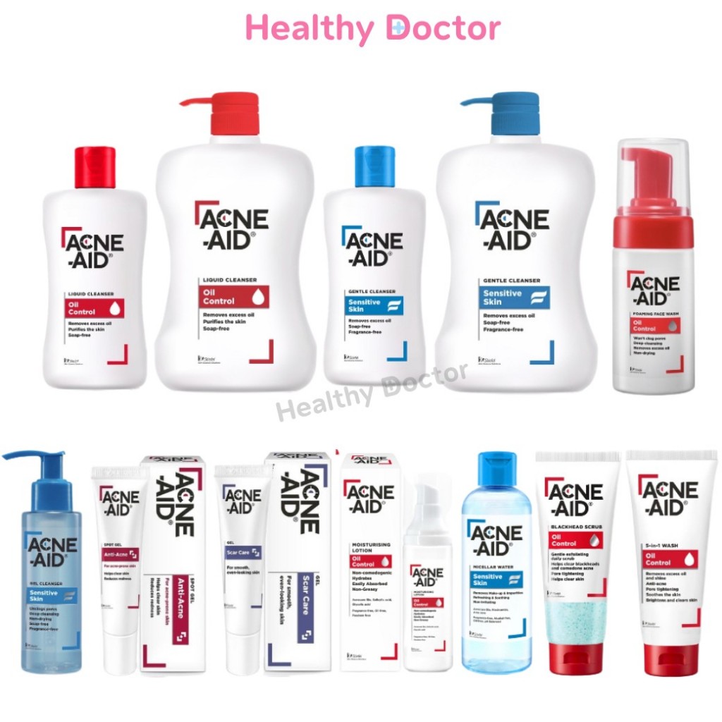 Acne-Aid / Cleanser แอคเน่ เอด Micellar Water Foaming face Oil Control Spot Gel Moisturising Lotion 