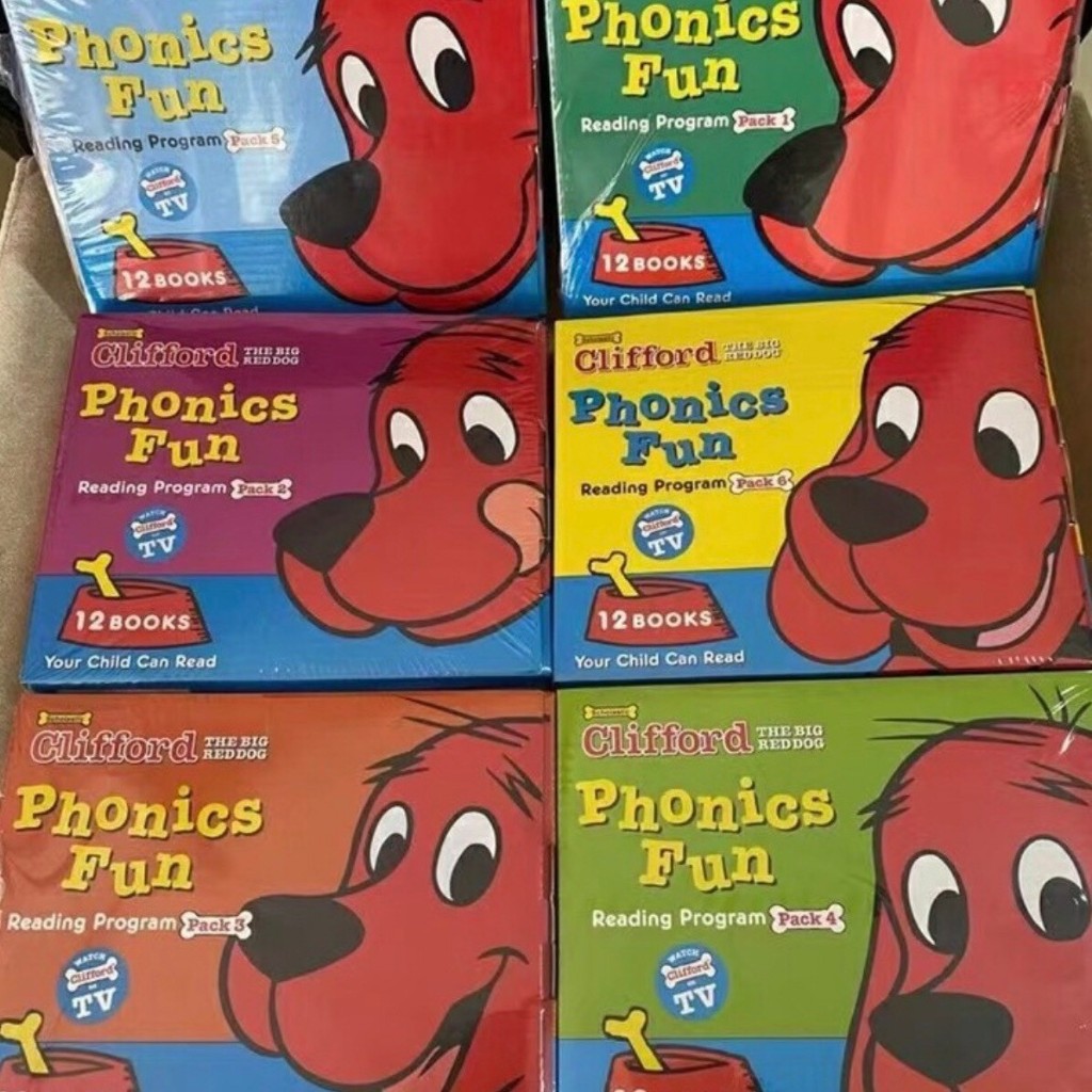 พร้อมส่ง  Clifford Fun Phonics Pack 1-6 ชุด ชุดละ 12 เล่ม หนังสือเด็ก หนังสือเด็กภาษาอังกฤษ