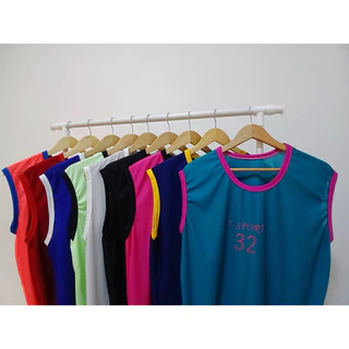 เสื้อแขนกุดผู้ใหญ่ คนอ้วนใส่ได้ อก 44 ถึง 48