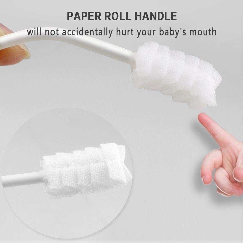 MOONTOY  ผ้าก๊อซทำความสะอาดช่องปากเด็ก 30 ก้าน ผ้าก๊อซเช็ดลิ้น - รูปที่ 5