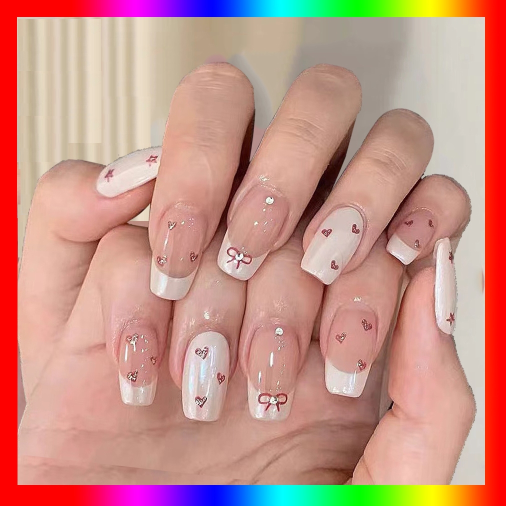 【มาใหม่】เล็บปลอมเจล เพนท์ลายอาร์ต ลายการ์ตูน สีสวยหวาน ที่ติดเล็บ ตกแต่งเล็บมือ ลายสวย ชัดเจน ไม่เลือน มี 100 แบบ