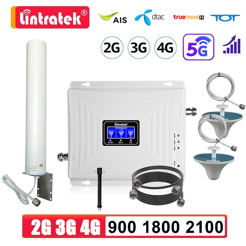 Lintratek 2G 3G 4G 5G Mobile Signal Booster เครื่องดูดสัญญาณโทรศัพท์ตัวดูดสัญญาณ ais 4g Router signal booster