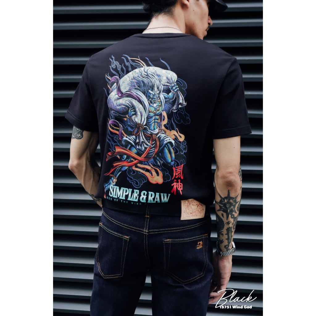 Simple&Raw - เสื้อยืด TS736 GoldShine (Navy)]