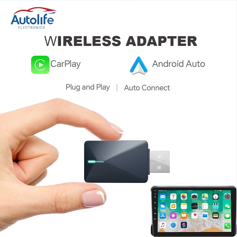 Android auto Adapter แปลง Wired เป็น Wireless สำหรับ CarPlay Dongle สามารถรับชม YouTube/Netflix/tiktok