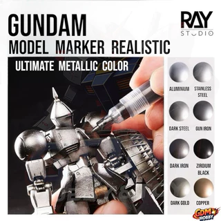 RAY STUDIO ปากกา Marker Premium Metal กันดั้มมาร์คเกอร์ ปากกามาร์คเกอร์สีเมทัลลิค สีกันพลา สีโมเดล