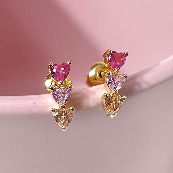 HOT ITEM ต่างหูชุบทองแท้ 18K เพชร CZ เกรด AAA+ ไม่ลอก ไม่ดำ ทนทาน