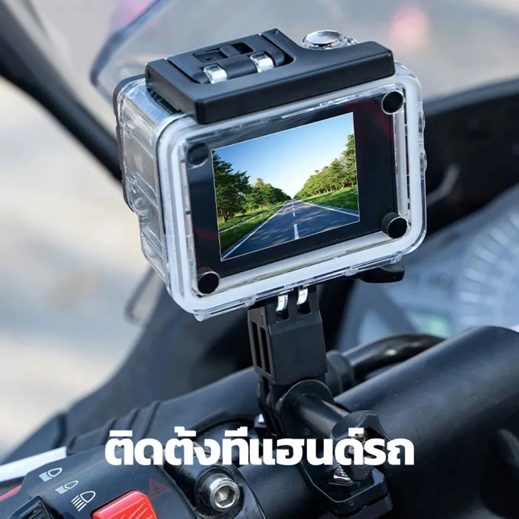 กล้องติดหมวก Full HD 4K ขับเดินทาง ดำน้ำ กันสั่น จอ2.0นิ้ว gopro กล้องโกโปร กล้องติดหมวกกันน็อค thumbnail 5