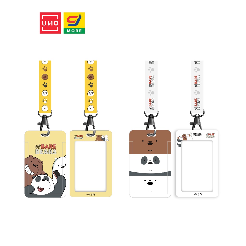 UNO สายห้อยคอใส่บัตร We Bare Bears ลิขสิทธิ์แท้