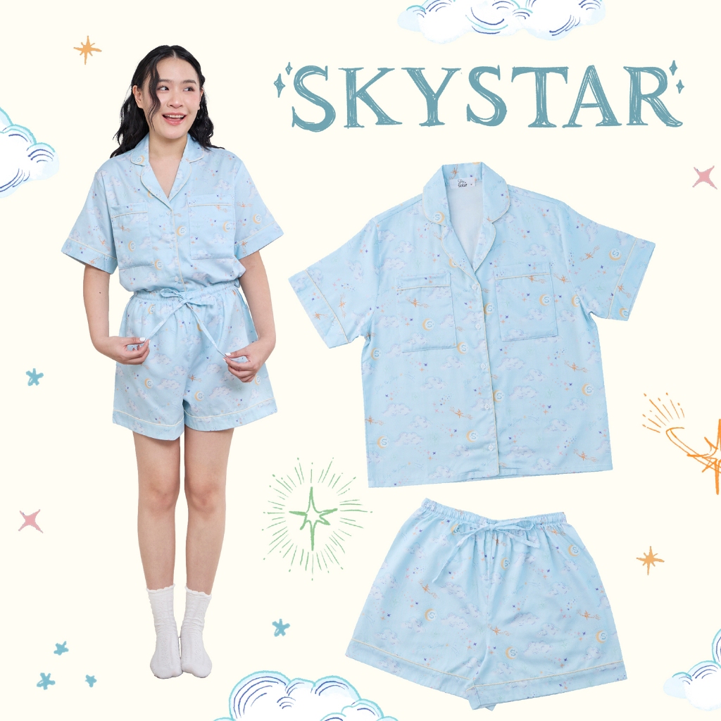 ชุดนอน sliptosleep - Skystar Shorts Set