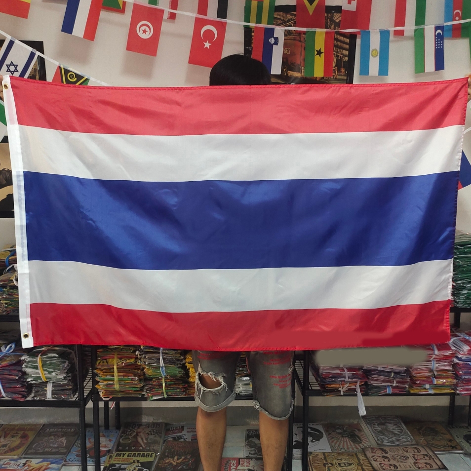 ใบกำกับภาษี โปรส่งฟรี> ธงชาติ ไทย ไตรรงค์ Thailand Flag 4 Size  พร้อมส่งร้านคนไทย