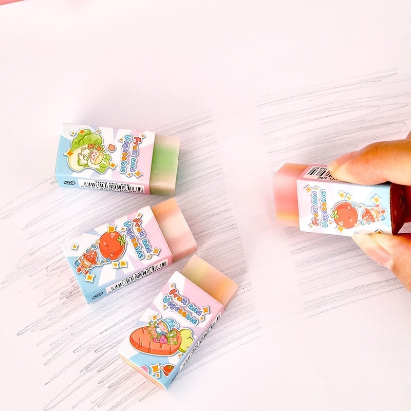 💞ยางลบ ลายผัก ลบสะอาด สีสันสดใส  อุปกรณ์การเรียน