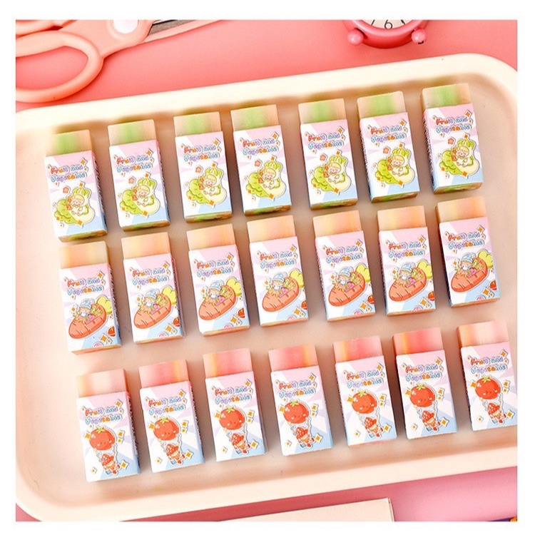 💞ยางลบ ลายผัก ลบสะอาด สีสันสดใส  อุปกรณ์การเรียน