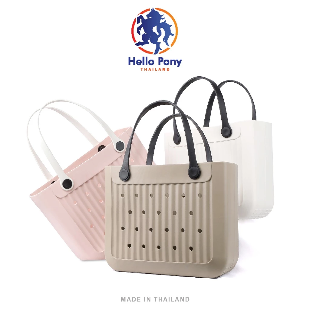 Hello Pony กระเป๋าสะพาย ขนาดใหญ่ ทรงโท้ท หน้ากระเป๋าตกแต่งได้ EVA น้ำหนักเบา แฟชั่น ขนาด 30x37 CM. รุ่น BM4004L