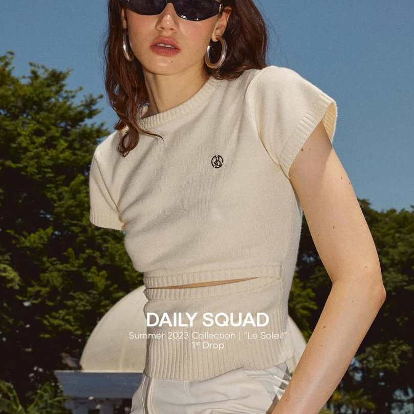(พร้อมส่ง) DAILY SQUAD CHER TOP เสื้อยืดไหมพรม ของแท้ New in Pack ส่งฟรี+ใช้โค้ดลด 20-30%