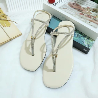 รองเท้าแตะแฟชั่น รุ่น Roseanne 6 สี รัดส้นเส้นเพชร มีเก็บเงินปลายทางได้ B384