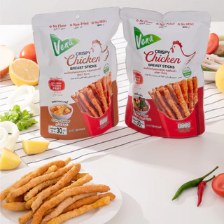 Vena Crispy Chicken Breast Sticks ขนาด 30 กรัม อกไก่แท่ง อบกรอบ 4 รสชาติ โปรตีนสูง มีฮาลาล วีนา