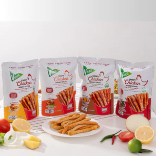 Vena Crispy Chicken Breast Sticks ขนาด 30 กรัม อกไก่แท่ง อบกรอบ 4 รสชาติ โปรตีนสูง มีฮาลาล วีนา
