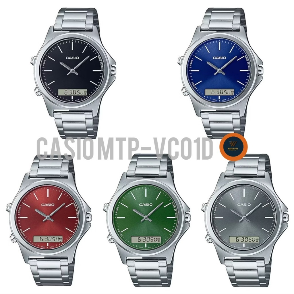 นาฬิกา Casio แท้ รุ่น MTP-VC01D สายสแตนเลสแท้ 2ระบบ สำหรับผู้ชาย กันน้ำ รัของแท้ 100% รับประกันศูนย์cmg ทั่วประเทศ – โปรปัง