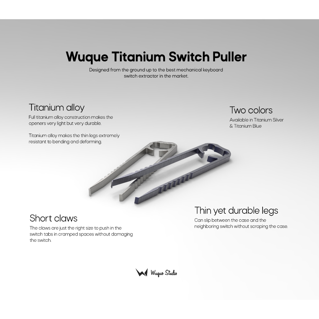 Wuque ที่ดึงสวิตซ์คีย์บอร์ด Titanium Switch Puller WS ของแท้