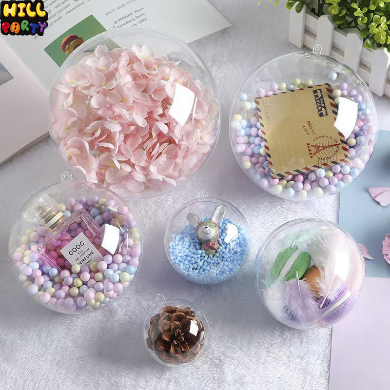 ลูกบอลใส ทรงกลม บอลใส่เงิน กลม บอลใส่ของขวัญ บอลเซอร์ไพรส์ DIY อุปกรณ์ตกแต่งเค้ก