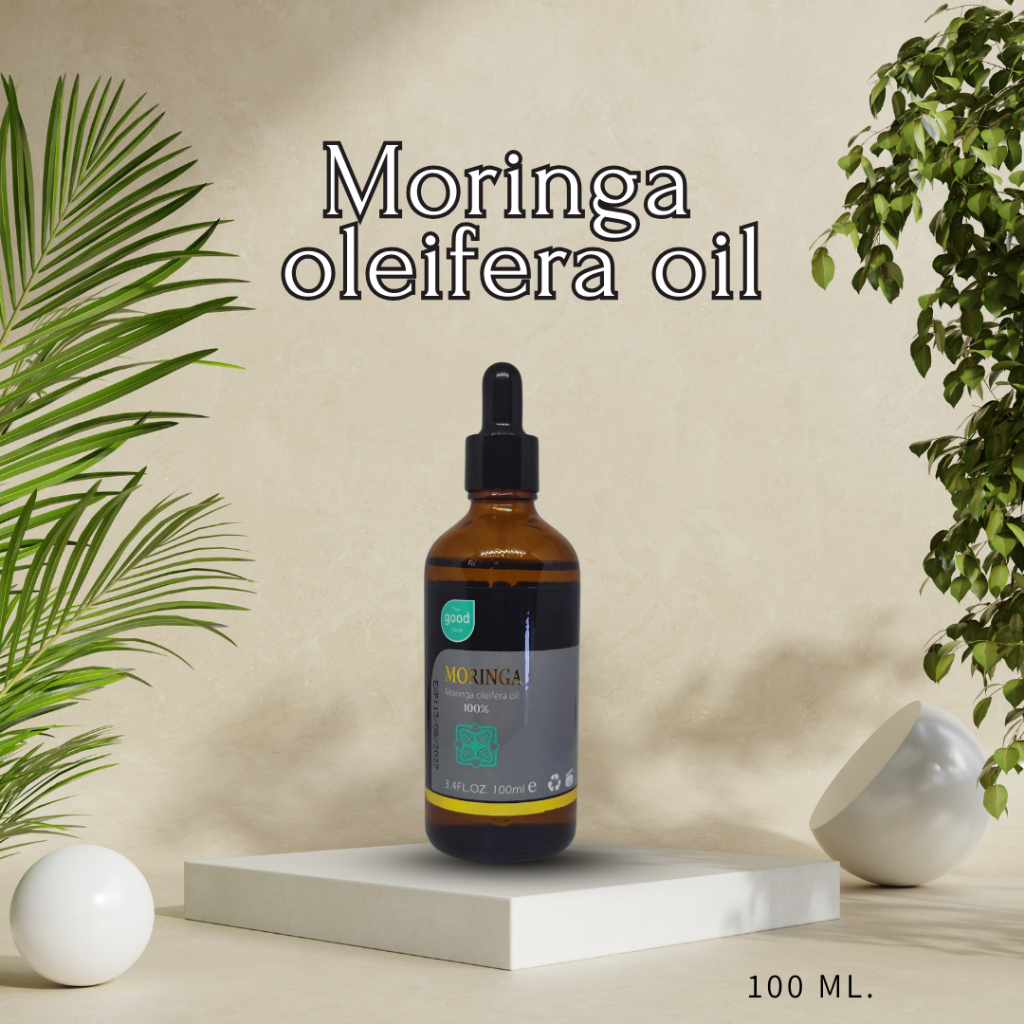 Moringa oleifera oil น้ำมันมะรุมสกัดเย็น เคอี ใช้ทาหน้า ทาผม นวด ต้านอนุมูลอิสระ 100 ML.