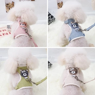 สายจูงสัตว์เลี้ยง 🐾 ใช้ได้กับสุนัข แมว กระต่าย 🐕🐱🐇 ขนาดเล็ก ปลอดภัย น่ารัก สวมใส่สบาย พร้อมลุย! 🌟